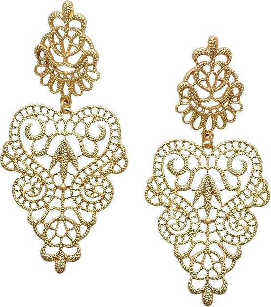 Amazon Com Happiness Boutique Women Statement Earrings In Gold