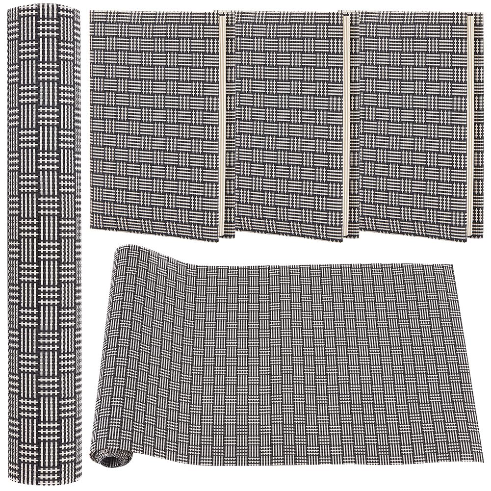 CRASPIRE 130x30cm PVC Book Covers for Book Binding Plastic Washable Placemat Bookcover Notebook Wraps Black White Grid Book Cloth Covering Protector Bookbinding Supplies for DIY Books Album