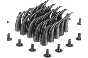 RUBYCA 20 sets 21mm Black Gunmetal Cat Claw Studs and Spikes Metal Screw Back Leather-craft DIY