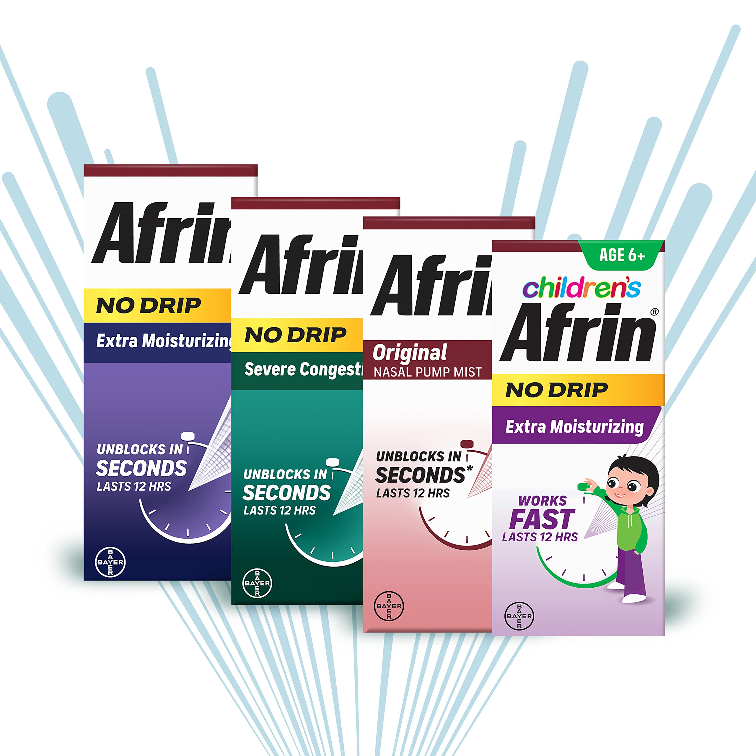 Afrin Allergy Sinus Nasal Spray - Fast and Powerful Nasal Decongestion From Allergies, For Adults and Children 6 Years and Older, 0.50 Fl Oz (Pack of 1)