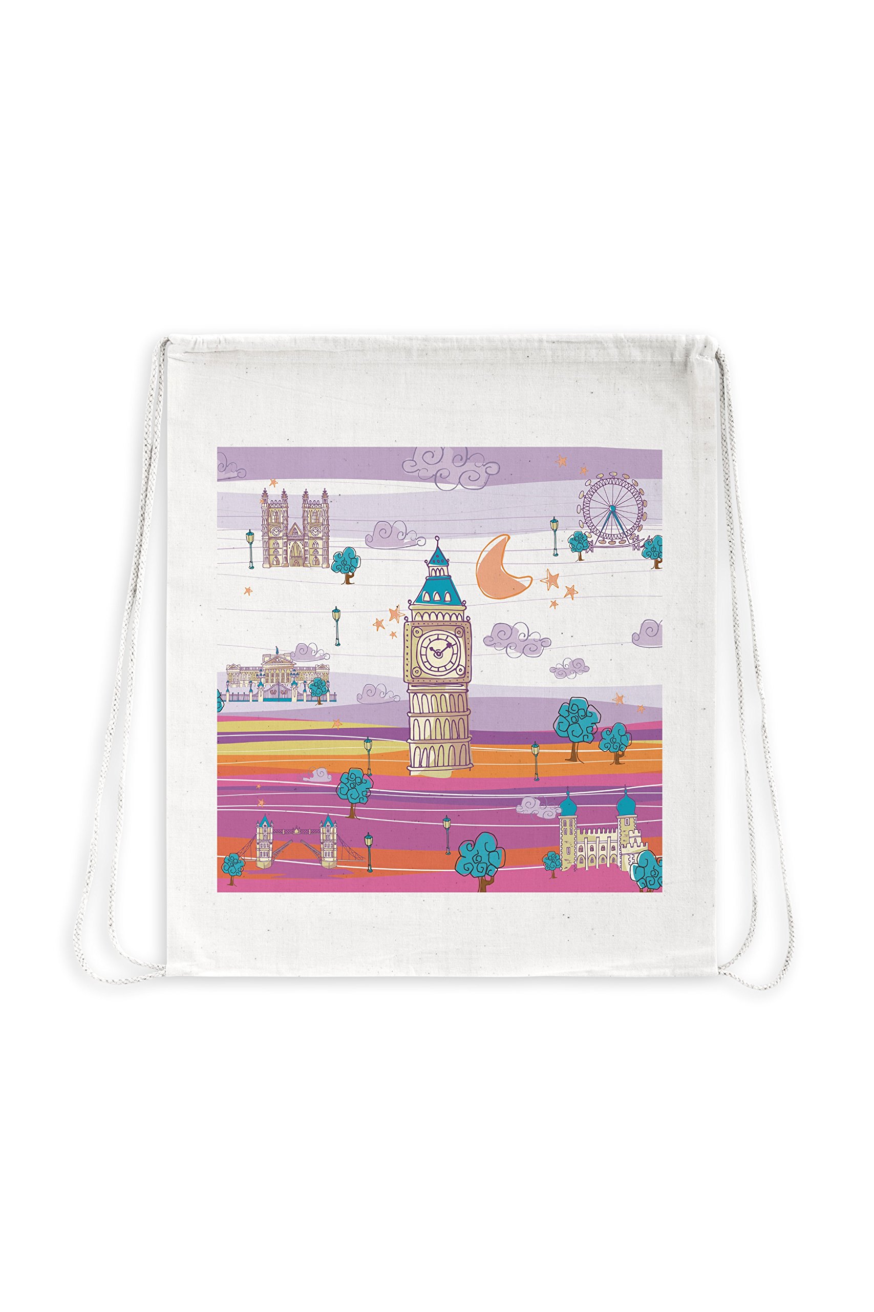 Eiffel Baby England Backpack – 37 x 41 cm, Mauve/Orange