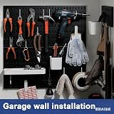 Caossuixin 24 IN 1 Pegboard Wall Organiser Kit 4x 30cm Tiles 22pc Accessories view 5