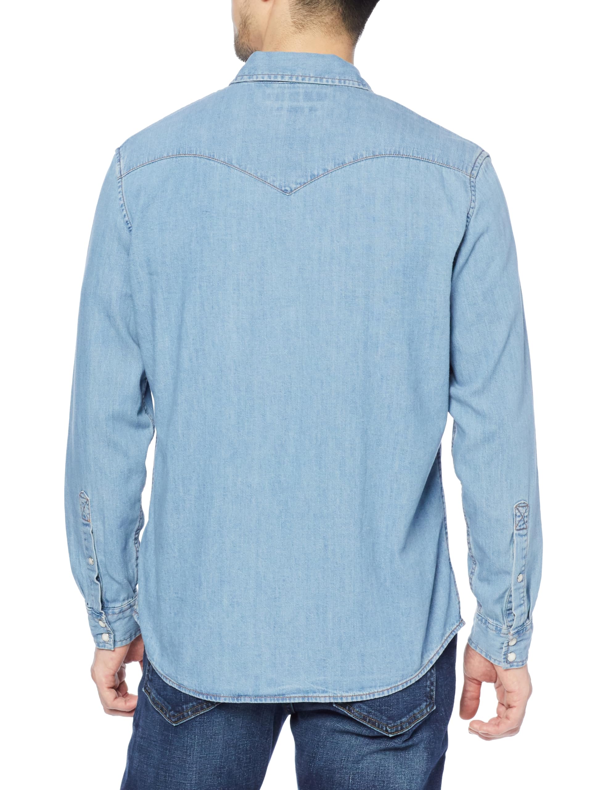 Amazon Essentials Men's Denim Shirt Long Sleeve - Regular-Fit Denim Shirt