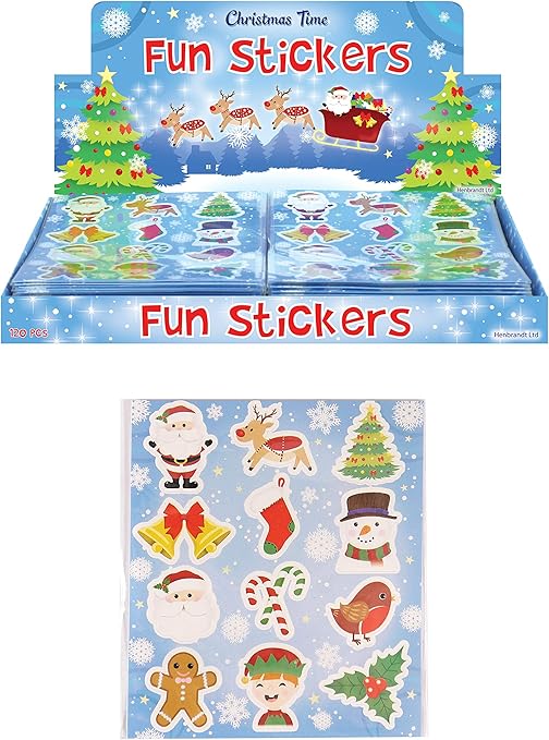 Idee Regalo Natale Divertenti.12 Confezioni Di Natale Adesivi Divertenti Idee Regalo Regalini Calza Della Befana Accessori E Gadget Sacchetti Regalo O Favore Amazon It Casa E Cucina