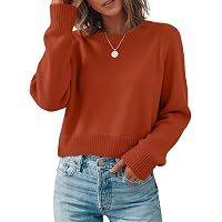 Zeagoo Sweaters for Women Cropped Crewneck Basic 2026 Trendy Fall Tops | Cropped Sweater, Winter Clothing, Long Sleeve Dressy