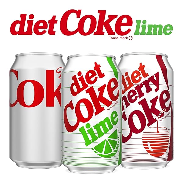 DIET COKE LIME SODA SOFT DRINK FRIDGE PACK CANS, 12 FL OZ, 12 PACK