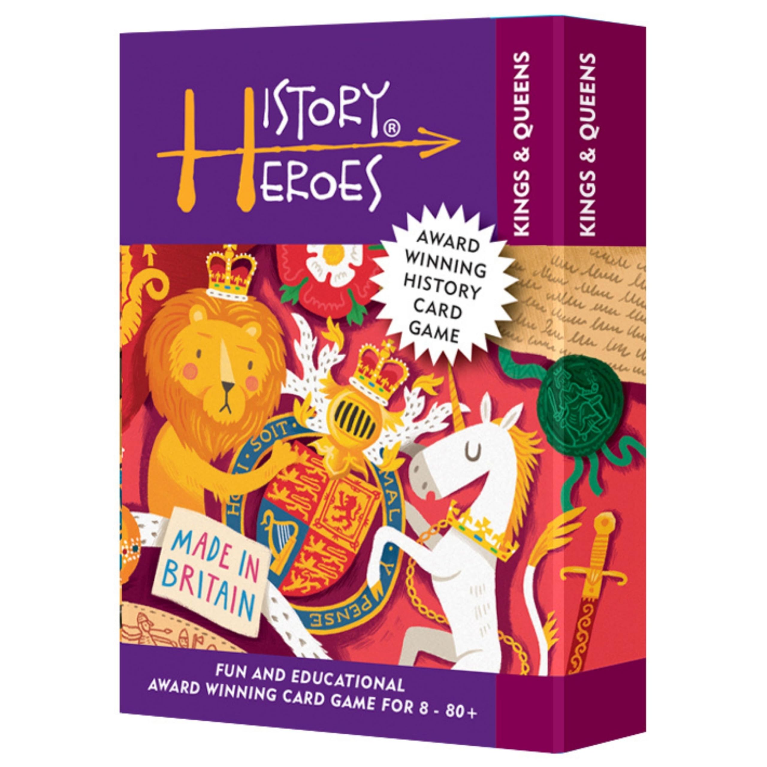 History Heroes: Kings & Queens - History Quiz Card Game for Kids, Adults - Family Friendly, Fun & Educational Travel Game About the British Monarchy & Royals