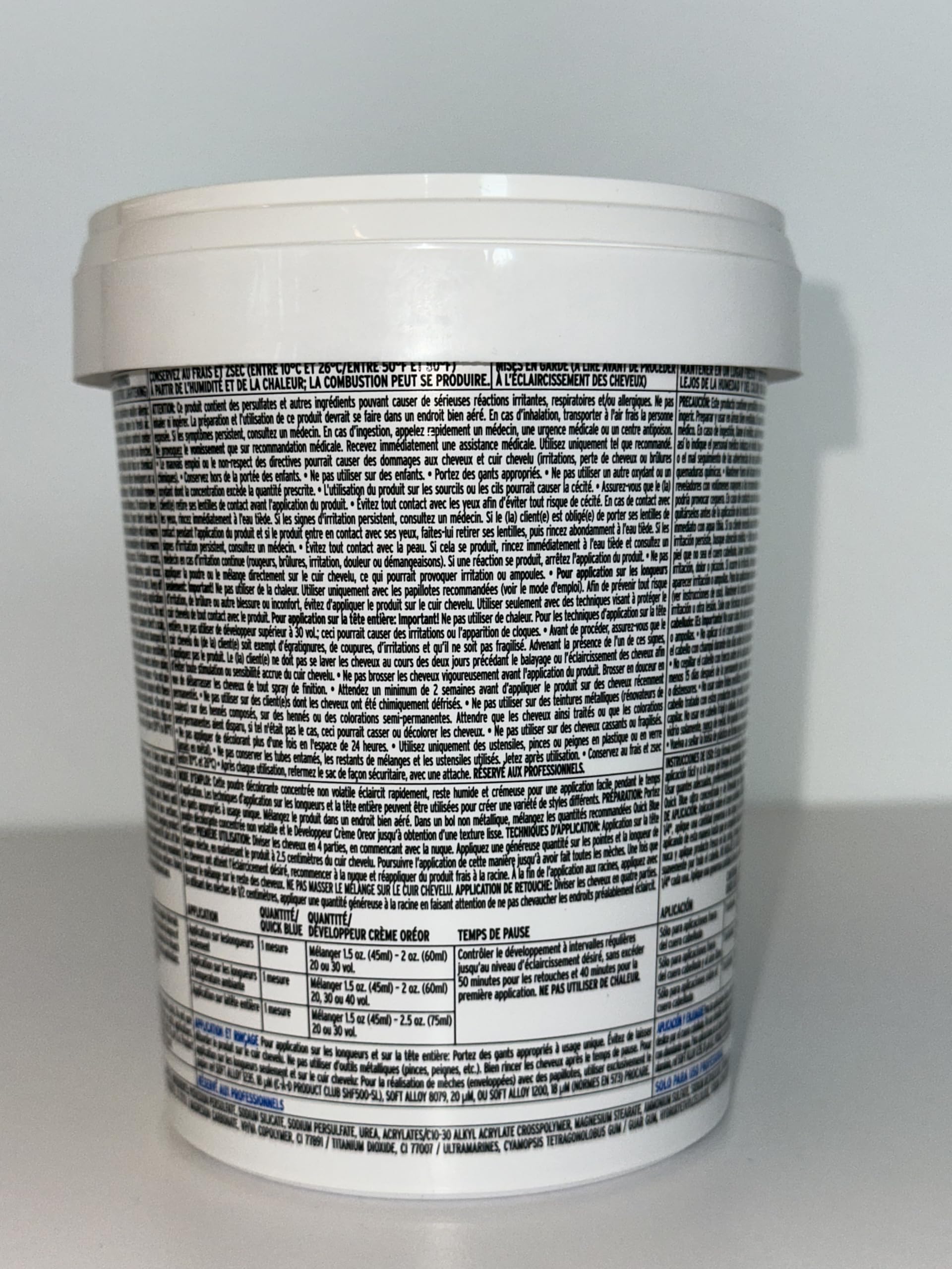 L'OREAL TECHNIQUE Quick Blue High Performance Bleach | Professional Hair Bleaching Powder | No Drip Formula | Extra Strength Lightening Action Lifts Up To 7 Levels | Single Application | 1 Pound