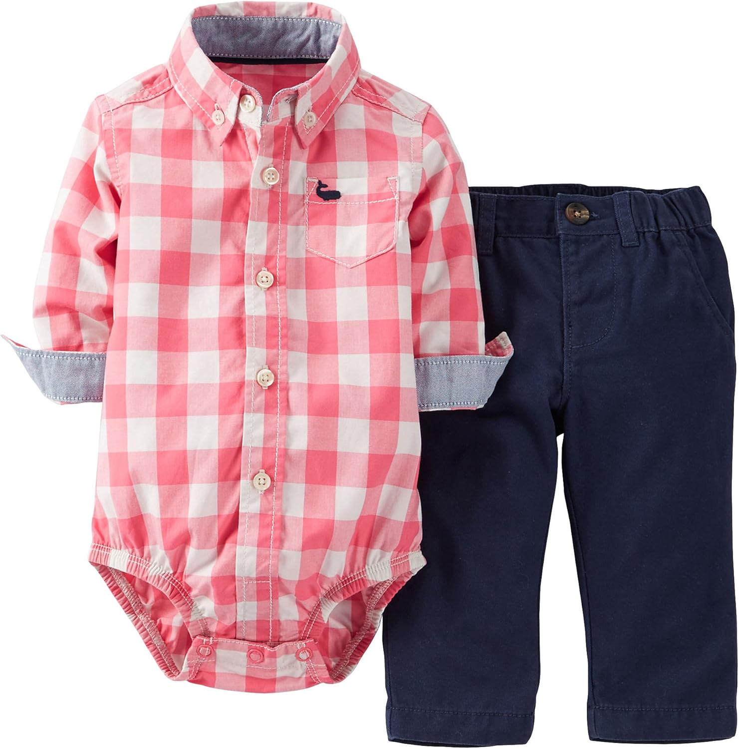 Carter's Baby Boys' 2 Piece Easter Set (Baby) Red Plaid 12 Months Clothing
