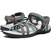 MEGNYA Hiking Sandals for Women, Arch Support Comfortable Walking Sandals Hook Loop Strap, Sports Lightweight Slides