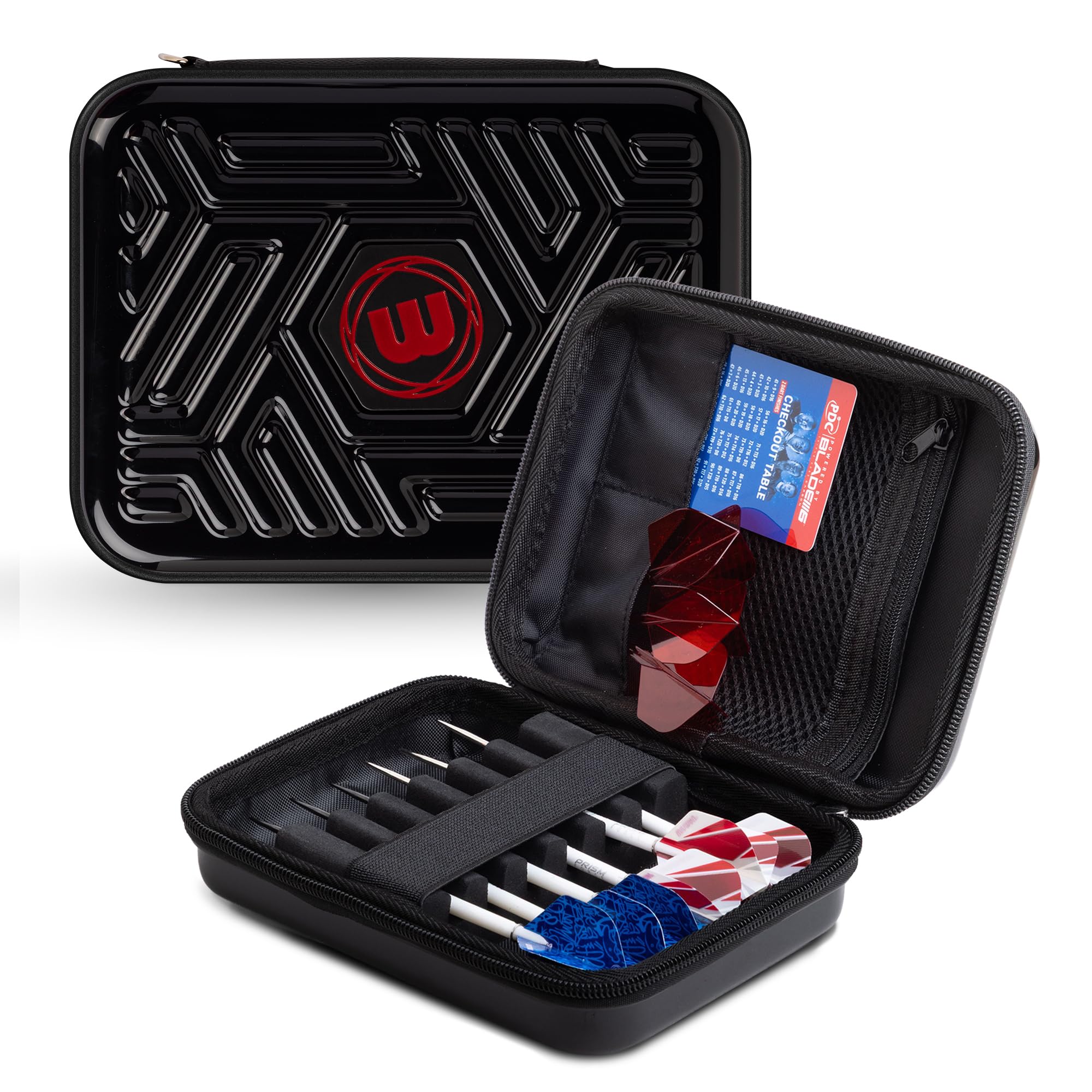 WINMAU Armor G2 Darts Wallet - Black Darts Case Holds Fully Assembled Darts and Accessories - Impact Proof, Ultra-Durable and Secure