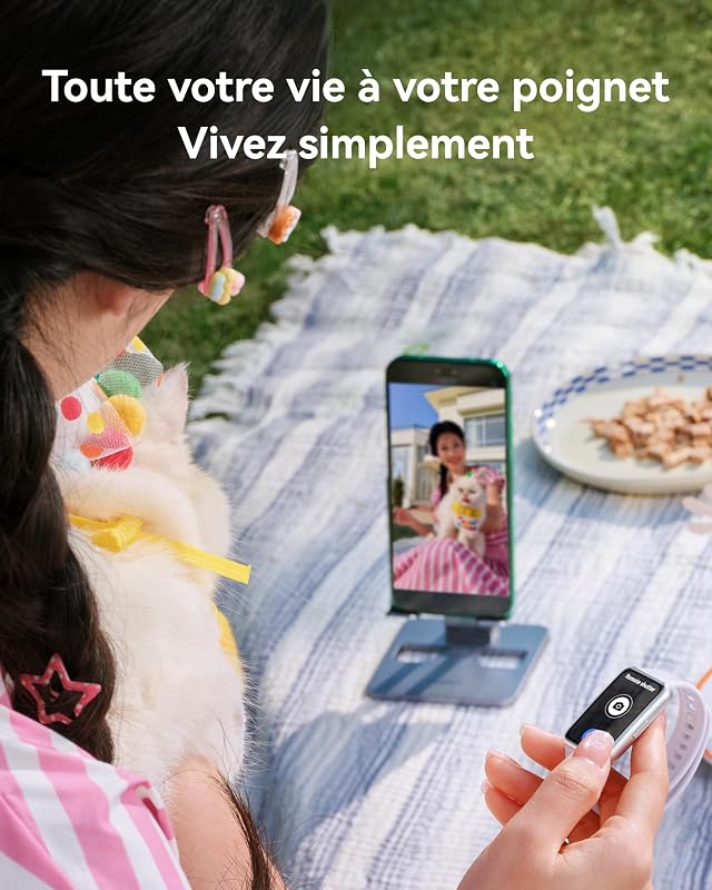 Band 11 Montres connectées, Fonctionne avec iOS et Android, Blanc