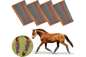 TANGTTY Horse Fly Boots-Fly Boots for Horses Set of 4. Comfortable Fly Leg Wraps for Horses. Horse Leg Wraps .Shoo Fly Leggings for Horses.Fly Boots for Horses. Equine Fly Boots.Shoo Fly Boots for Horses.
