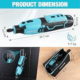DURATECH 12V Cordless Rotary Tool 7 Speeds 35000RPM 118pc Kit view 7