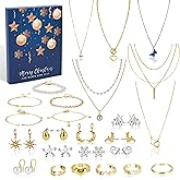 Christmas Beauty Jewelry Advent Calendar 2025 for Teen Girls Adult Women : 24-Day Countdown with Stunning Necklaces, Rings, and Earrings - Perfect Surprise Gift for Girlfriend, Wife, or Mom