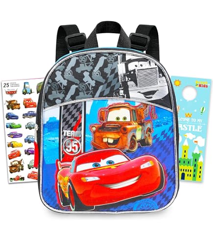 Lightning McQueen Mini Backpack for Kids Bundle - 11