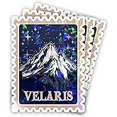 Set 3Pcs ACOTAR Velaris Stamp City of Starlight Holographic Sticker Reader Bookish Book Lover Fantasy Kindle Sticker Waterproof Die-Cut Vinyl Sticker 3 Inches for Mom Dad Friend