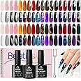 Beetles Cat Eye Gel Nail Polish 39 Pcs Jelly Nail Set Glitter Changing Nail Polish Kit Treasure Box Collection with 3Pcs Base Matte and Glossy Top Soak Off UV for Women Girls