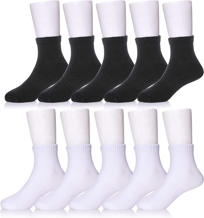 FANZERO BACK TO SCHOOL SOCKS 10 Pairs Toddler Kids Girls