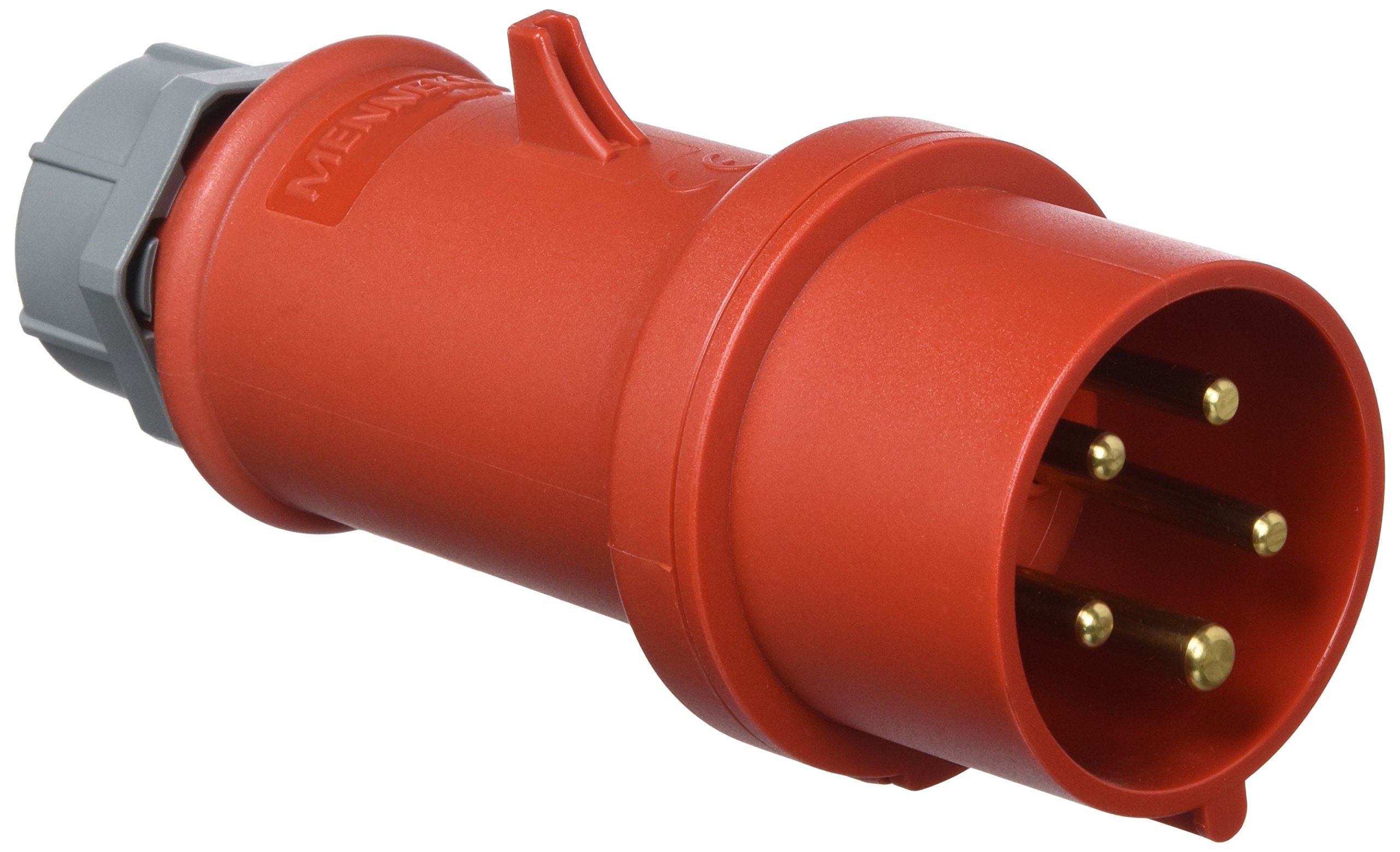 Mennekes 101200151 Plug, CEE, 400 V, 50-60 Hz, 16 A, 5-Pin, IP44, Red