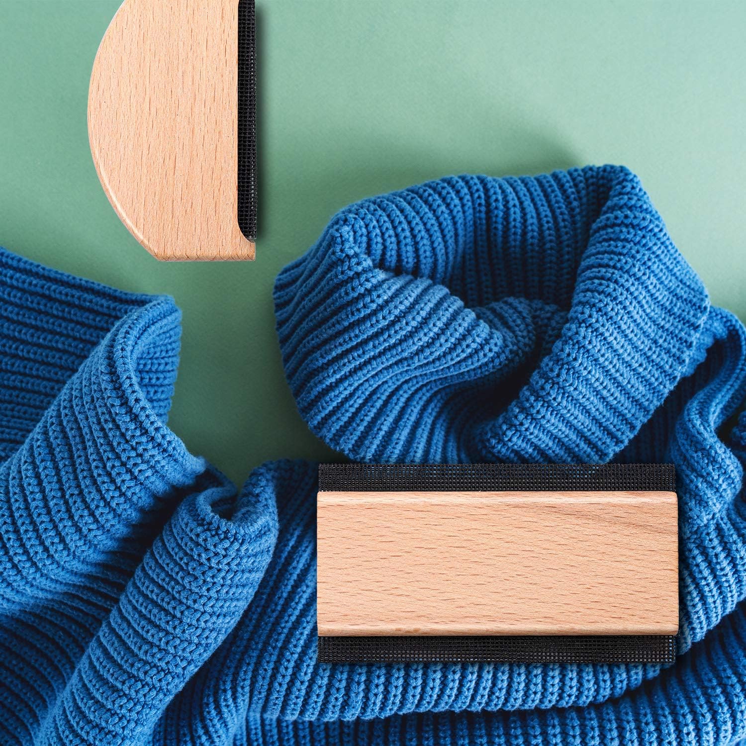 Aneco 4 Pieces Sweater Comb Wool Comb Cashmere Comb Wooden Removes