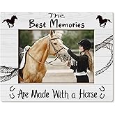 HUKINE Horse Gift Picture Frame 5x7, Horse Decor Photo Frame, Horse Gifts For Women, Horse Decor For Girls Room, Gifts For Horse Lovers, Just A Girl Who Loves Horses, Horse Lover Gifts For Girls