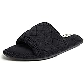 Dearfoams womens Slipper Memory Foam Summer House Shoe Beatrice Terry Slide
