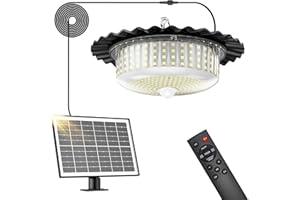 Otovoda Solar Shed Light Indoor Outdoor, 396LED 360° Lighting Waterproof Solar Powered Pendant Light with Motion Sensor, 5 Modes, Remote & Timer, for Home Shed Chicken Coop Barn Shop Gazebo Garage