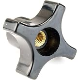 WOODRIVER Knob Four Arm with Through Hole 3/8"-16 Insert