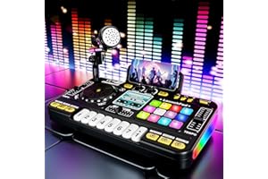BLF FUN DJ Mixer Toys for Toddlers, Electronic Baby Musical DJ Toys with Lights, Songs, Sound Effects, Microphone, Birthday Gifts for 3 4 5 6 Years Old Boys Girls