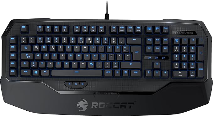 ROCCAT Ryos MK Pro Mechanische Gaming Tastatur mit Per-key Illumination (DE-Layout, Einzeltastenbeleuchtung, Mechanische Tast