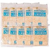 Markook Lavash Thin Flatbread, 10 Packs, 120 Pieces, Vegan, Fat Free, No Cholesterol
