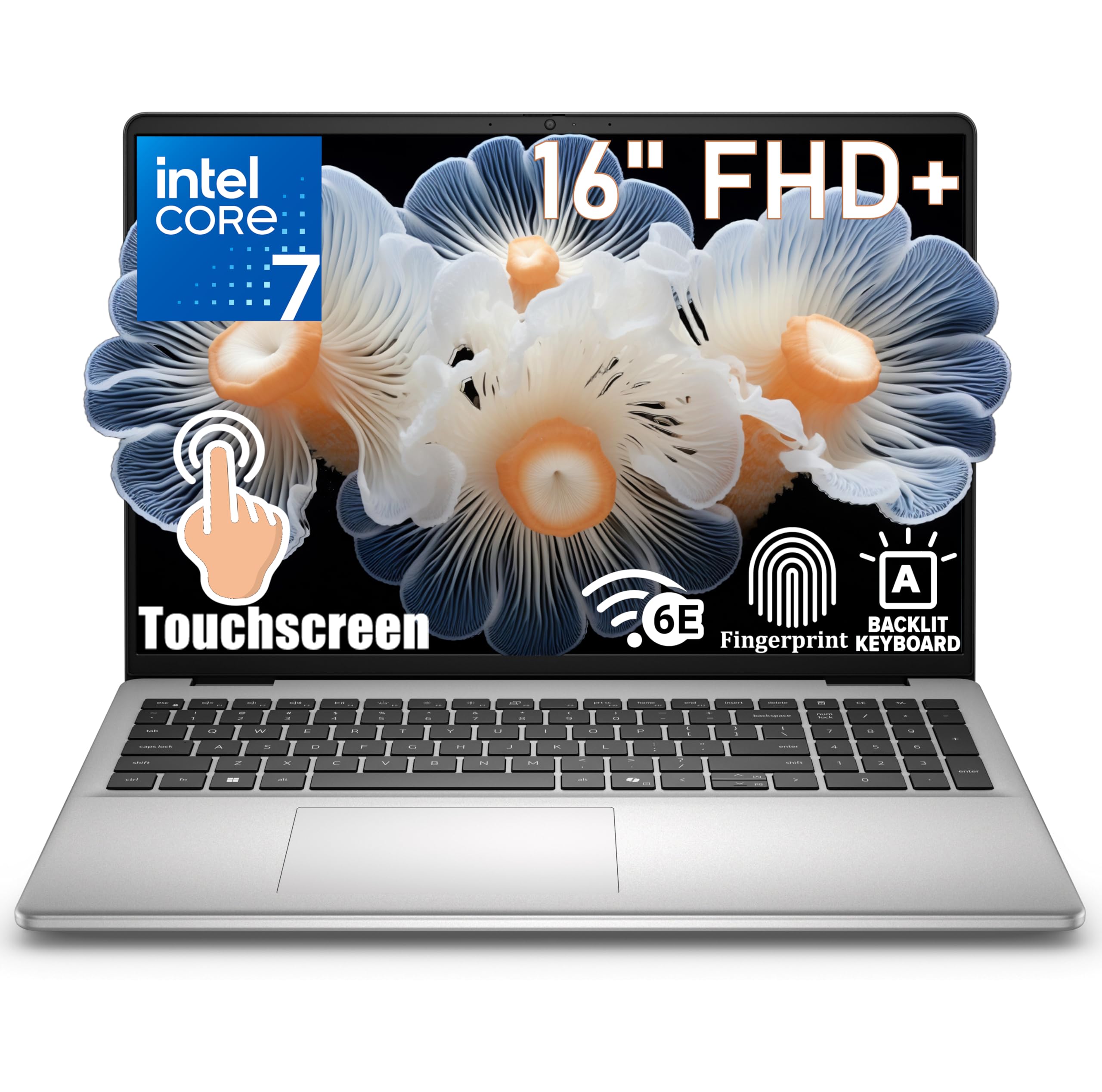 Dell 16 Touchscreen Laptop for Business & Home Student, Intel Core 7 150U Processor, AI Copilot+ PC, 32GB DDR5 RAM, 1TB PCIe SSD, WiFi 6E, Fingerprint, Backlit KB, Office 365, Windows 11 Home