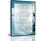 Desiderata Poem Inspirational Wall Art Posters Encouraging Quotes Wall Decor Canvas Prints Modern Vintage Painting Ready To Hang For Home Living Room Office Poetry Artwork 8"*12" Wood Frame