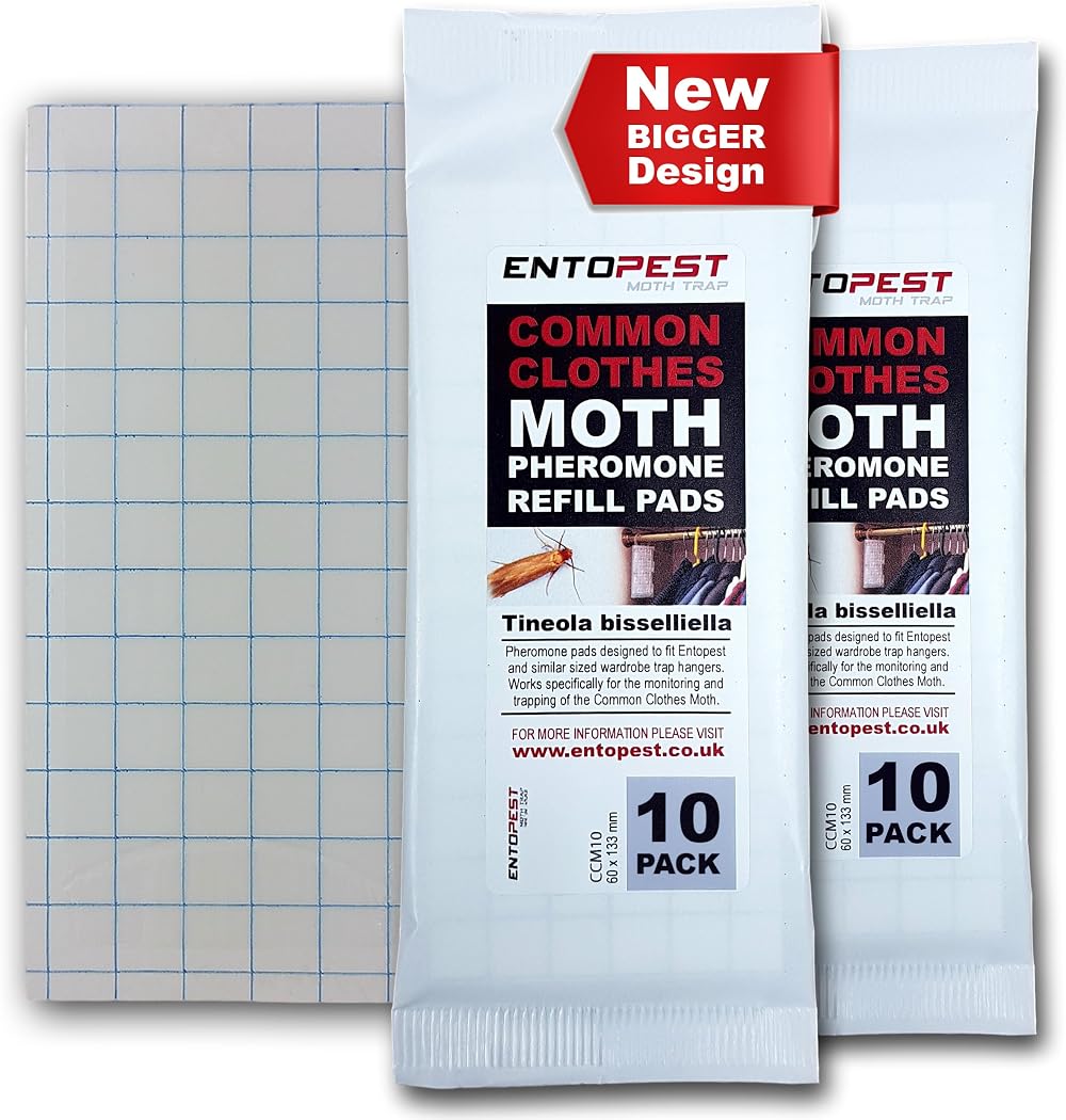 Entopest 20-Pack Clothes Moth Monitoring Pads Moth Detection