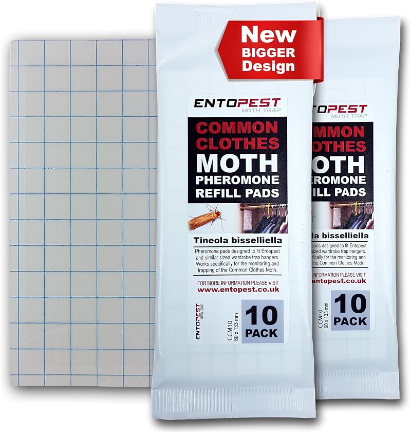 Entopest 20-Pack Clothes Moth Monitoring Pads Moth Detection