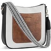 BOSTANTEN Crossbody Bags for Women Trendy Vegan Leather Guitar Strap Purse for Spring Travel