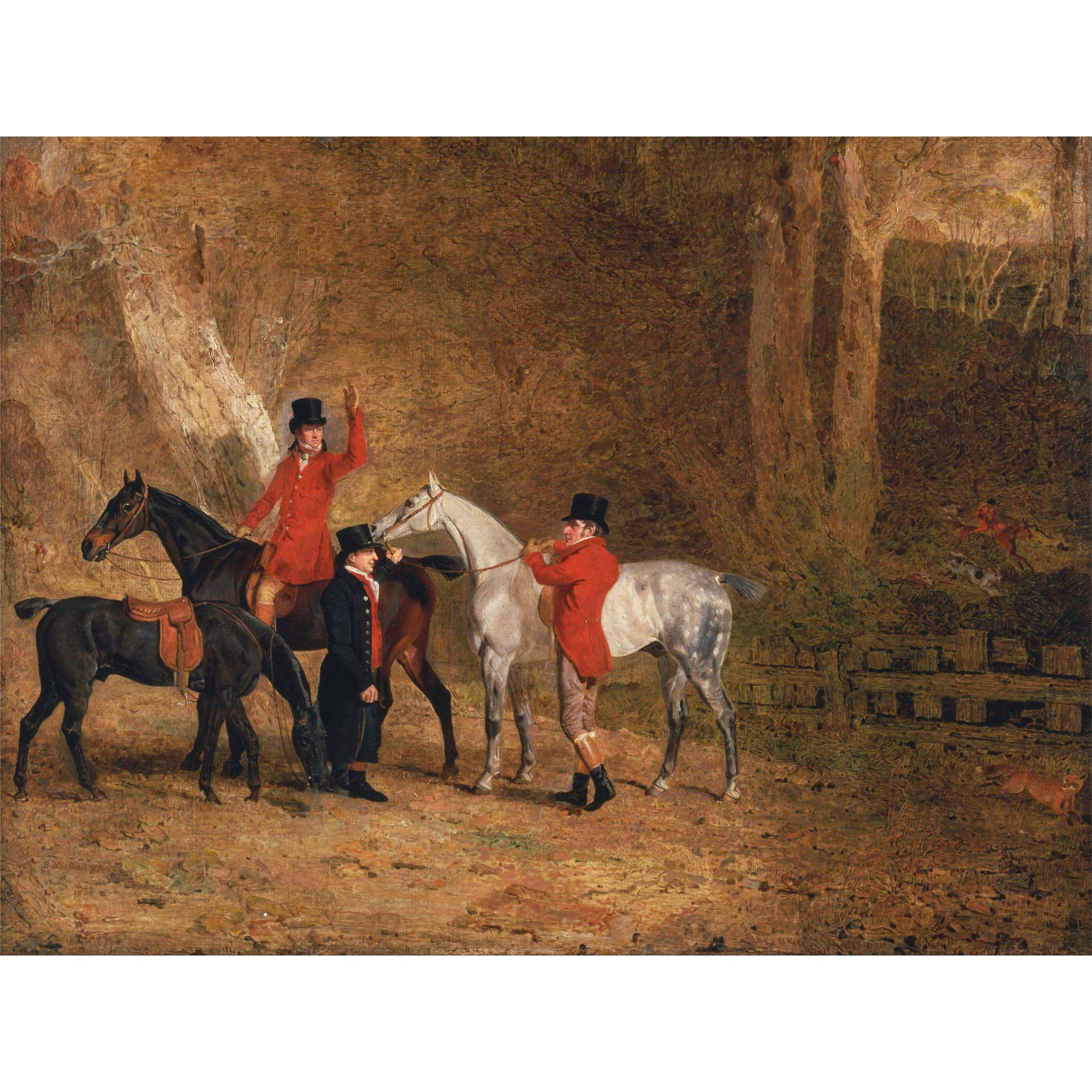 Benjamin Marshall Foxhunting Scene Extra Large Wall Art Print Premium Canvas Mural