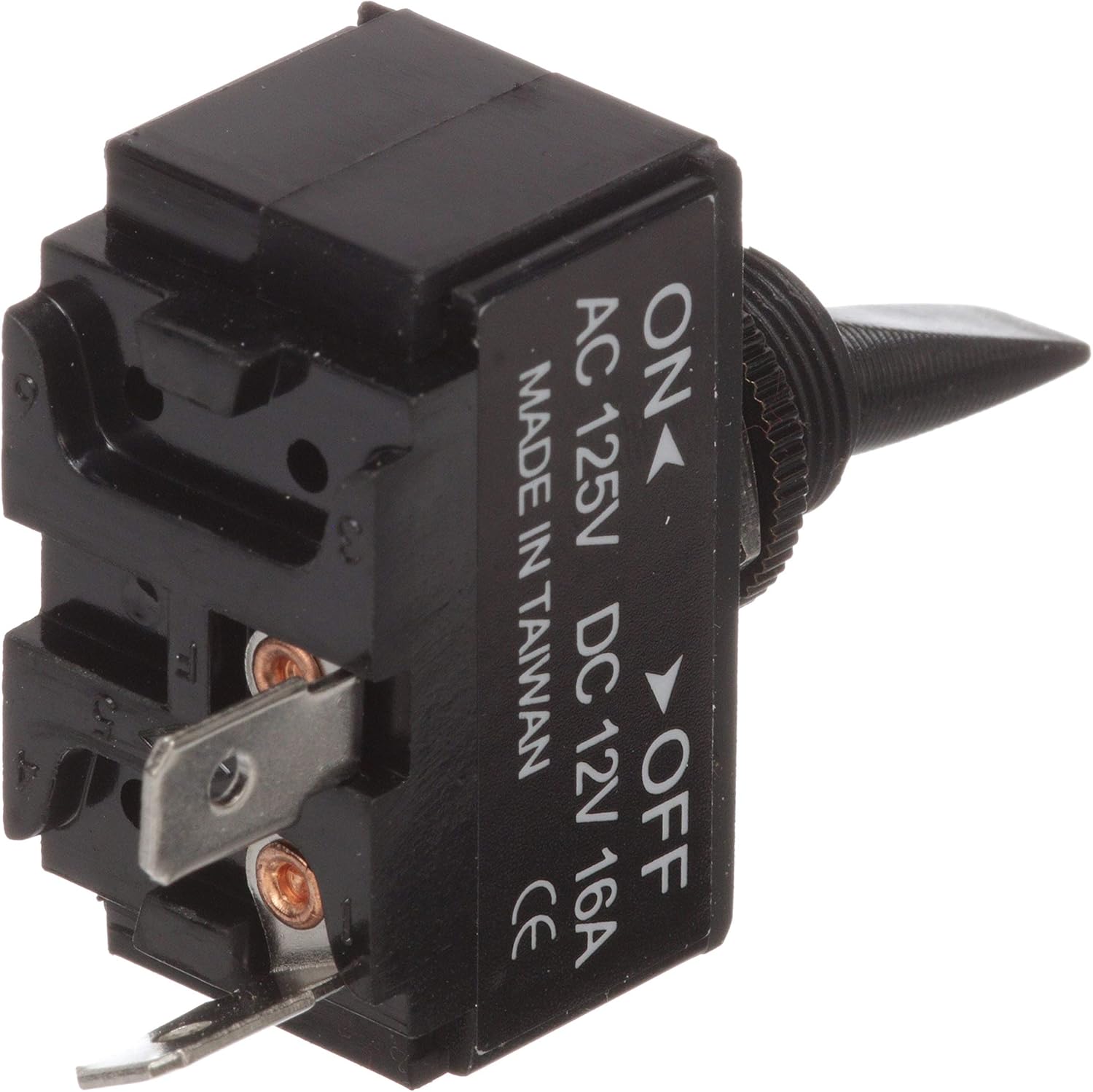 Seachoice 12001 2-Position On/Off Toggle Switch – 15 Amp at 12V DC – 2 Terminals, Black: Automotive