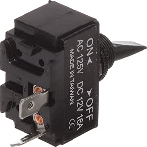 Seachoice 2-Position On/Off Toggle Switch - Marine Grade, Water Resistant, For Boat Lights, Pumps, Blowers