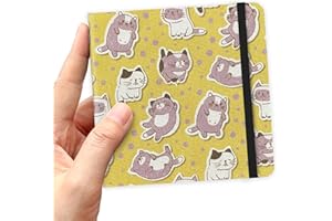 qianshan 4.8" x 4.8" Square Art Sketchbook, 96 Sheets 80 GSM Artistic Drawing Painting Writing Paper,Mixed Media Sketch Book for Dry Media,Hardcover Journal Pocket Sketchbook.Yellow Cute Cat