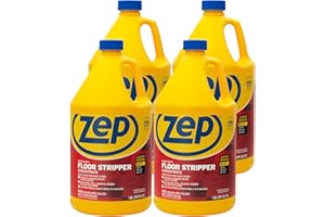 Zep Heavy-Duty Floor Stripper Ammonia Free Concentrate - 1 Gallon (Case of 4) ZULFFS128 - Dissolves and Removes Polish and Heavy Buildup from Hard Floors, Use on Vinyl (VCT), Concrete, Rubber