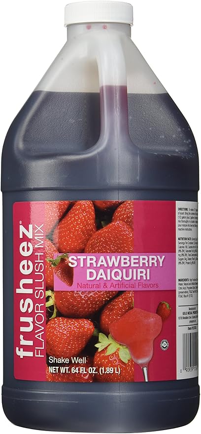 Amazon Com Frusheez Strawberry Daiquiri Slush And Slushie Mix 1 2 Gallon Daiquiri Cocktail Mixes Grocery Gourmet Food