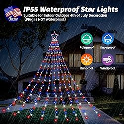 4th of July Decorations 320 LED Star String Lights