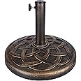 Blissun 26.5 lbs Patio Umbrella Base, Market Umbrella Base Stand for Patio, Garden, Lawn, Bronze, B-012A