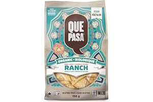 Que Pasa Organic Sweet & Spicy Ranch Tortilla Chips, 156 g (Pack of 1), Made in Canada, Gluten Free, Non-GMO, by Nature's Pat