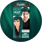 Splat Deep Emerald Semi Permanent Hair Dye Kit with Bleach, 1 Application | With Green Hair Dye, Oxide &amp; Bleach Powder, Vegan &amp; Cruelty Free