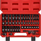 CASOMAN 3/8" Drive Impact Socket Set 49 Pc SAE Metric 6 Point Cr-V Steel Tool view 1