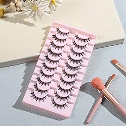 DSLONG 10 Pairs Manga Lashes Wet Look Lashes Effect