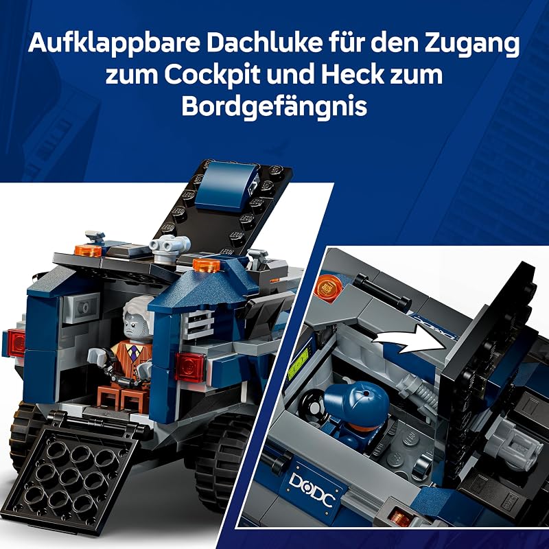 | Marvel Spider-Man Jagt den Gefängnistransporter - Superhelden Spielzeug mit gepanzertem Fahrzeug und 4 Minifiguren inkl. Tombstone und Tarantula - Geschenk für Jungen ab 8 Jahren - 76349